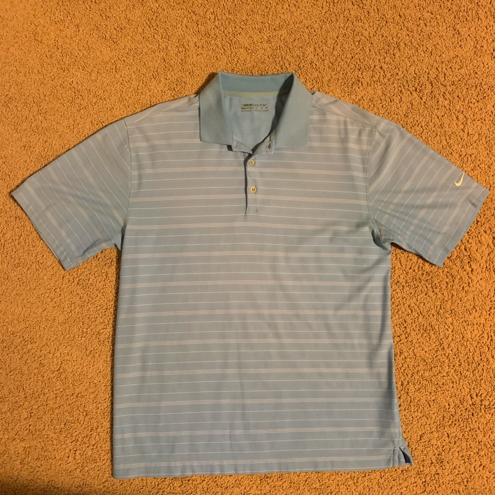 Nike Fit Dry Blue Golf Polo Shirt - Size M